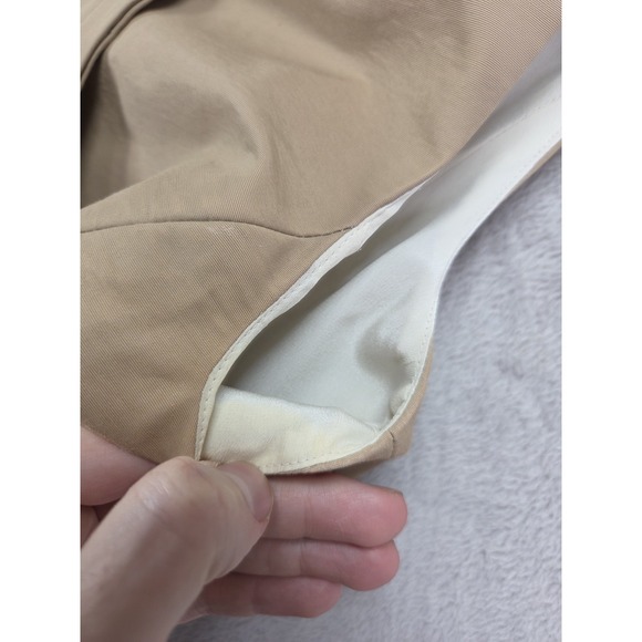 Carolina Herrera Dress Womens 10 Fit and Flare Belted Tan - Picture 13 of 14